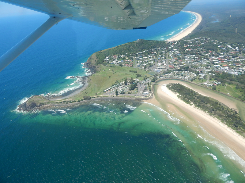 Aerial view of Crescent Head